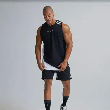 CRONOS 탱크탑 M 사이즈 블랙/화이트