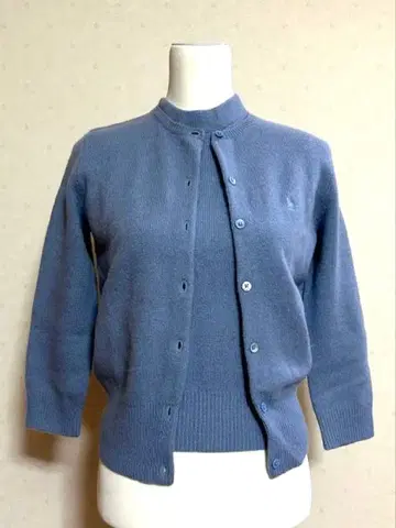 블루 가디건 슬리브리스 세트