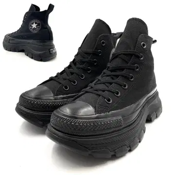 [ 미사용급 ] 컨버스 트렉 웨이브 100 하이컷 통굽 스니커즈 블랙