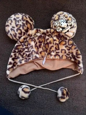 디즈니 레오파드 무늬 팬캡 & 미니 머리띠