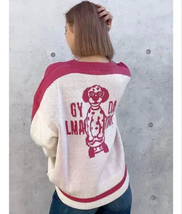 GYDALMATIAN BICOLOR 니트 상의 핑크 스웨터