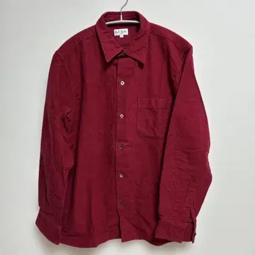 Paul Smith 버건디 긴팔 셔츠 L 벨로아 원단