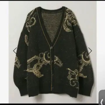 JEANASIS 지나시스 라메 기모 V넥 가디건 블랙