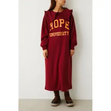 RODEO CROWNS 빅 컬러 로고 맨투맨 원피스