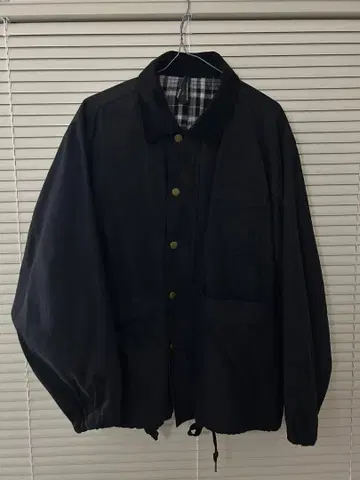 블랙 자켓 코듀로이 옷깃