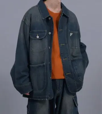 Perushu 빈티지 라이크 데님 커버올