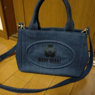 MARY QUANT 데님 핸드백 숄더백 2way 네이비