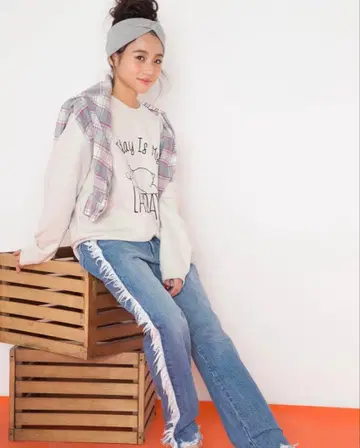 새상품 로데오 크라운 StandardOneFringe 보이즈 데님 S