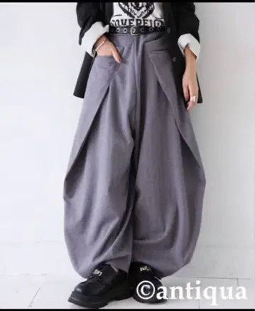 안티카 헤링본 무늬 와이드 팬츠 여성용