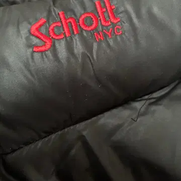 Schott NYC 다운 자켓 블랙