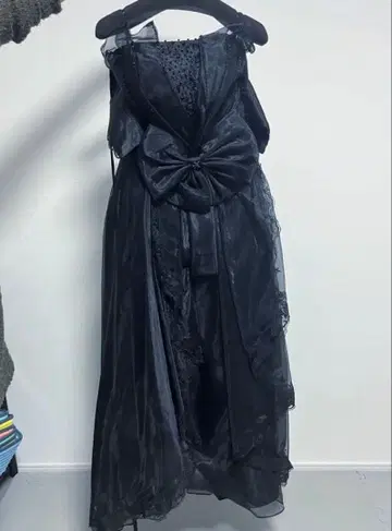 블랙 롱 드레스 프리 사이즈 블랙