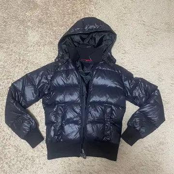 tommy girl 후드 부착 다운 자켓 블랙