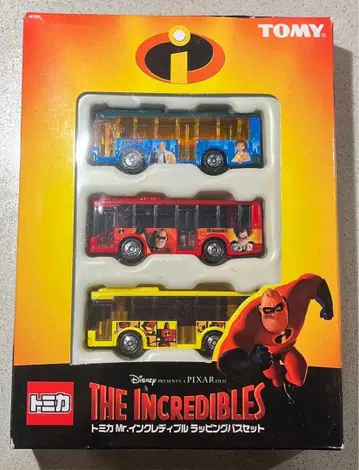 [ 미개봉 ] 토미카 미스터 인크레더블 랩핑 버스 세트