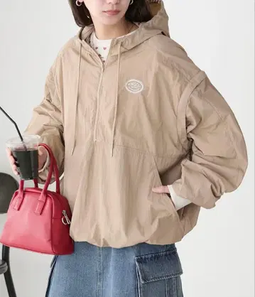 5990엔 본르씰 2way 나일론 하프 지퍼 마운틴 후드티