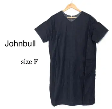 Johnbull 데님 프린지 드레스 원피스 F 인디고 정가 15400엔