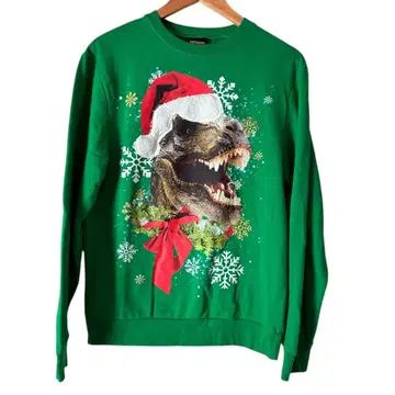 익명 배송 FIFTHSUN 공룡 산타 모자 디자인 맨투맨