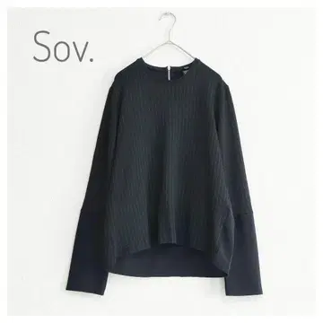 새상품급 Sov. 이소재 도킹 핀스트라이프 스트레치 티셔츠 블랙