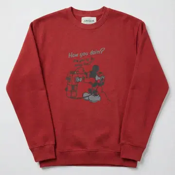 JUN CLUB 디즈니 미키 레드 맨투맨 L