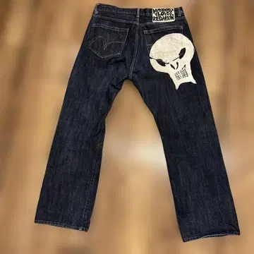 레어 REDMOON 스컬 프린트 데님 레드문 마야맥스 콜라보