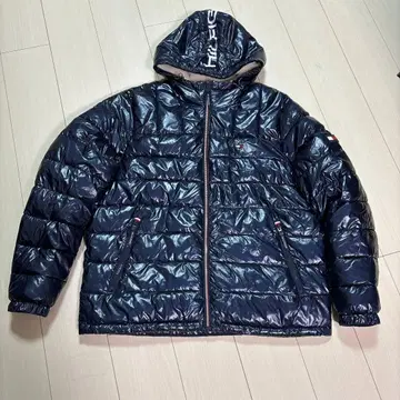 타미힐피거 후드 부착 다운(충전솜) 자켓 네이비