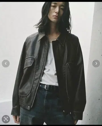 ARTIFICIAL GRAIN FLIGHT BLOUSON 차콜 S