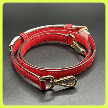 컨디션 최상 마이클코어스 MichaelKors 숄더 벨트 레드 천연 가죽