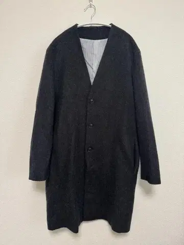 SHIPS JET BLUE 블랙 체스터 코트 M 사이즈