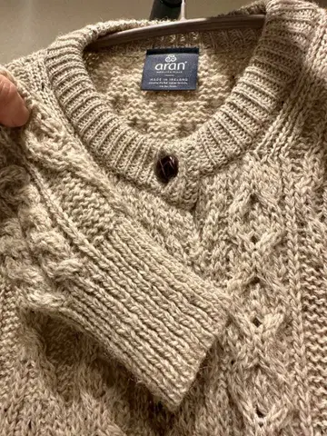 aran 케이블 짜임 가디건