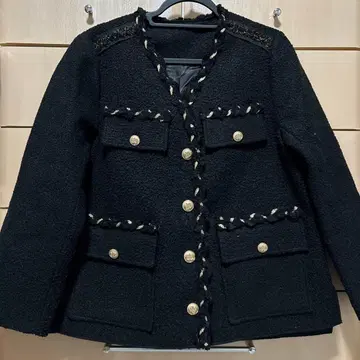 birthdaybash 트위드 노카라 자켓