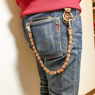 바이크 좋아하시는 분 주목도 업 체인 스트랩 지갑 도치기 가죽