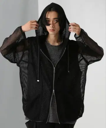 HARE 오버 메쉬 ZIP 후드티