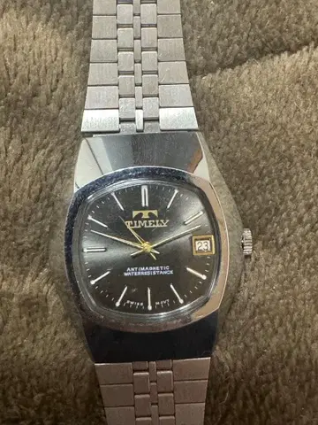 TIMEX 수동 와인딩 시계 블랙 다이얼