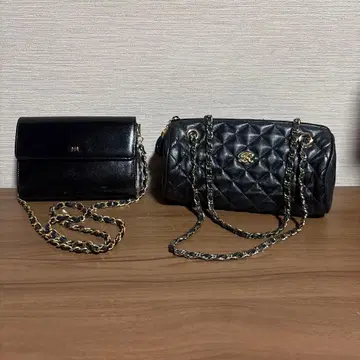 HANAE MORI와 불명 브랜드의 체인 숄더백 세트