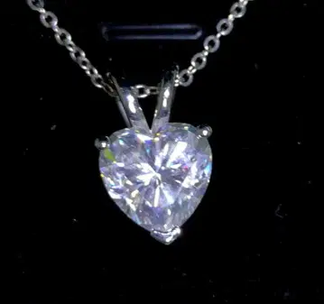 [ 5ct ] 모이사나이트 하트 목걸이