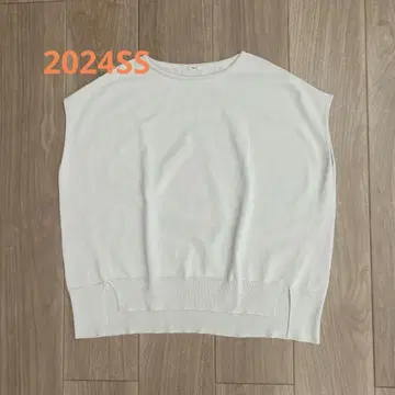 IENA 코튼 스트레치 NEO 와이드 크루 풀오버 베이지 화이트