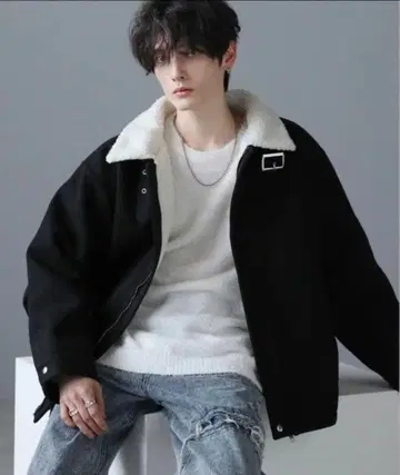 ASTRONOMY 보아 안감 멜톤 2way 숏 블루종 블랙