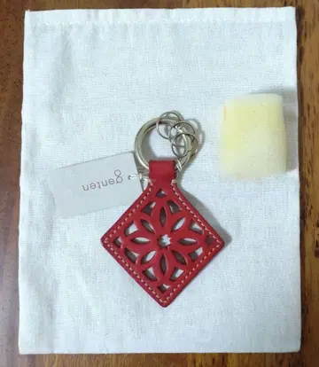 genten 겐텐 빨간색 지속가능성 컷워크 키케이스 미사용 새상품