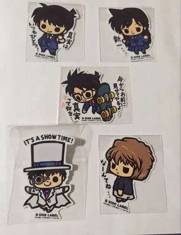 명탐정 코난 콜라보 스티커 5장 세트 B-SIDE LABEL