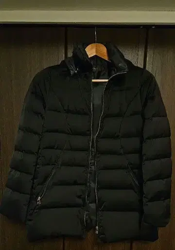 리플렉트 롱 다운 코트 블랙