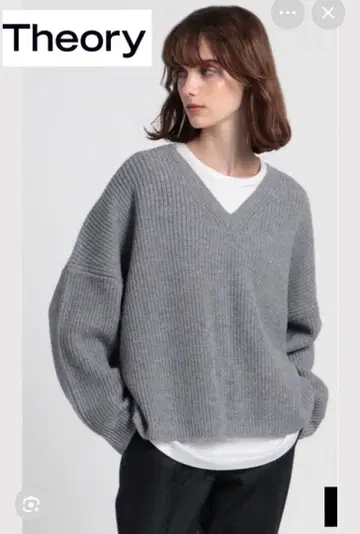 새상품급 Theory 띠어리 캐시미어 울 오버 사이즈 V넥 PO