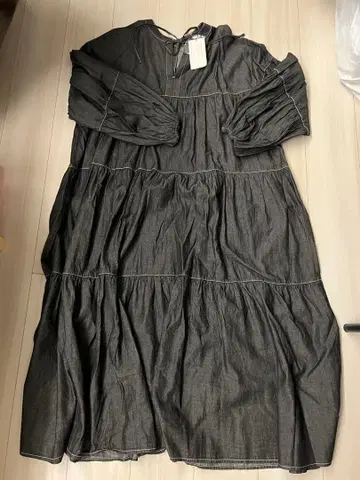 CAO PANIC TYPY 다크 그레이 롱 원피스