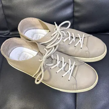 베이지 가죽 스니커즈 일본제 23cm 여성용