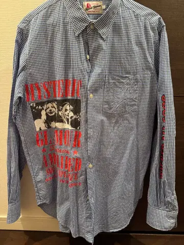 HYSTERIC GLAMOUR 체크 무늬 긴팔 셔츠 M 사이즈