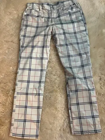 FILA 체크 무늬 따뜻한 충전솜 골프 팬츠 남성용 사이즈 M