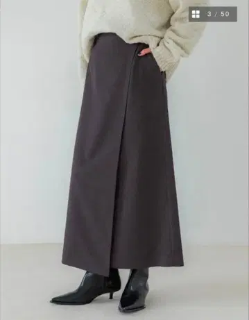 [ 택 포함 새상품 ] crewre 울 라이크 랩스커트