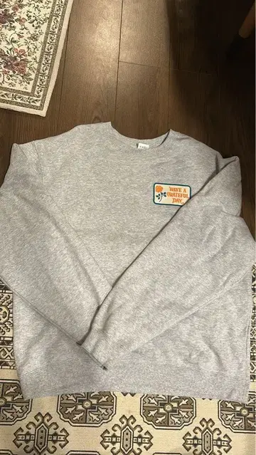 HAVE A GRATEFUL DAY 맨투맨 L 그레이