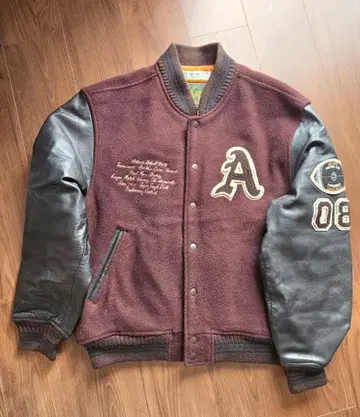 마초프 바시티 자켓 TYPE M35 가죽 소매 (구제 의류)