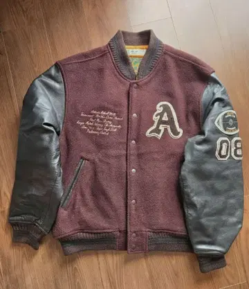 마초프 바시티 자켓 TYPE M35 가죽 소매 (구제 의류)