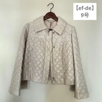 [ ef-de ] 9호 핑크 베이지 퀼팅 자켓