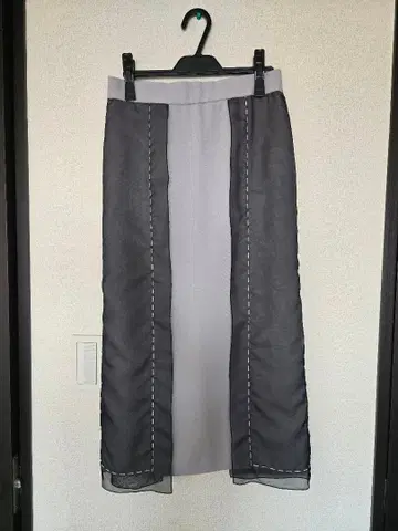 어도어 타이트 스커트 그레이XBK 쉬폰